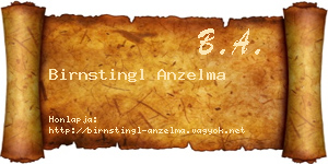 Birnstingl Anzelma névjegykártya